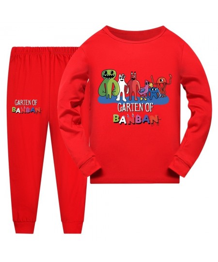 Anime Garden of banban Costume Kids Cartoon Pyjama Baby Girls Long Sleeve T Shirt Pants 2pcs Sets Teenager Boys Casaul $36.33...