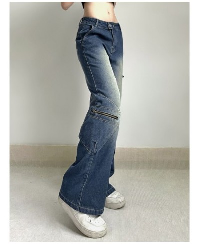 High Waisted Streetwear Baggy Jeans Fashion Chic Casual Tie Dye Bottoms Aesthetic 90s Straight Denim Trousers y2k $57.86 - Jeans