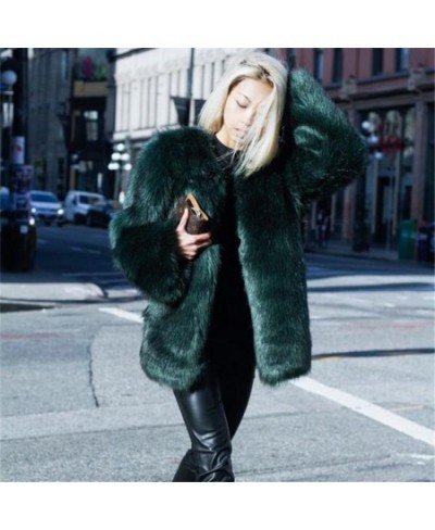 European Autumn And Winter Women Made Fur Coat Dark Green Fox fur Faux Fur In The Long Thin $95.14 - Jackets & Coats