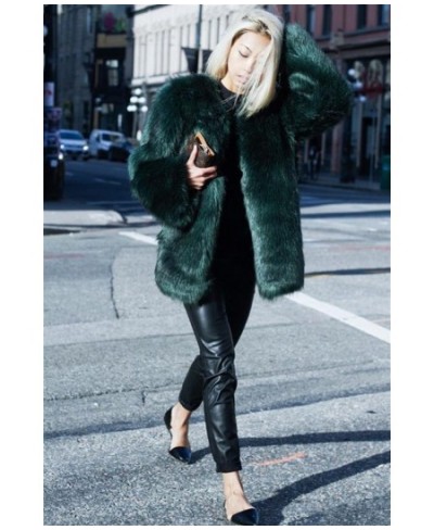 European Autumn And Winter Women Made Fur Coat Dark Green Fox fur Faux Fur In The Long Thin $95.14 - Jackets & Coats