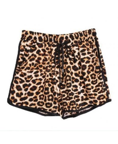 Women's shorts Fashion Summer High Quality Beach Party Leopard Print Women Elastic Drawstring Shorts pantalones cortos de muj...