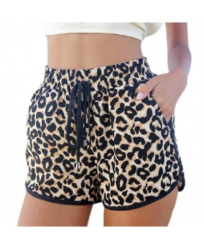 Women's shorts Fashion Summer High Quality Beach Party Leopard Print Women Elastic Drawstring Shorts pantalones cortos de muj...