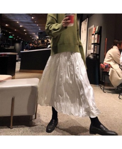 2023 Autumn Winter Women Boho Long Skirts High Waist Ruffles White Pleated Skirts Jupe Femme Women Spring Skirt Saia Midi $37...