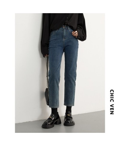 New Korean Straight Leg Straight Cropped Jeans for Women Spring 2023 $78.71 - Bottoms