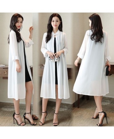 Women Clothing Female Summer Thin Section Sun Protection Clothing Long Sleeve Shawl Chiffon Cardigan Coat 5xl E104 $28.67 - J...