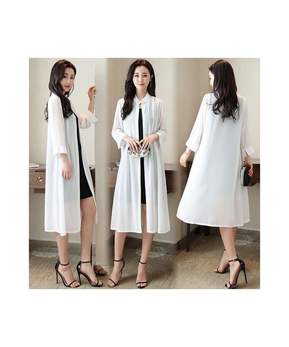 Women Clothing Female Summer Thin Section Sun Protection Clothing Long Sleeve Shawl Chiffon Cardigan Coat 5xl E104 $28.67 - J...