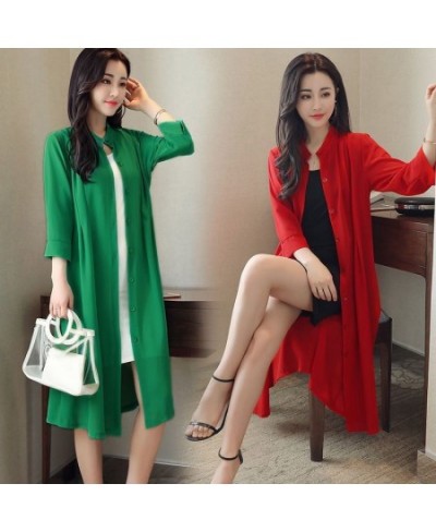 Women Clothing Female Summer Thin Section Sun Protection Clothing Long Sleeve Shawl Chiffon Cardigan Coat 5xl E104 $28.67 - J...