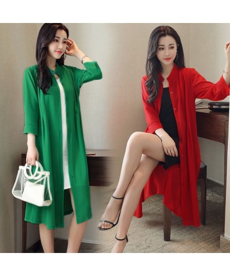 Women Clothing Female Summer Thin Section Sun Protection Clothing Long Sleeve Shawl Chiffon Cardigan Coat 5xl E104 $28.67 - J...