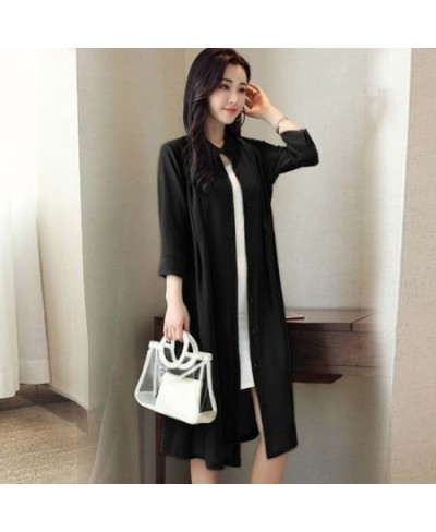 Women Clothing Female Summer Thin Section Sun Protection Clothing Long Sleeve Shawl Chiffon Cardigan Coat 5xl E104 $28.67 - J...