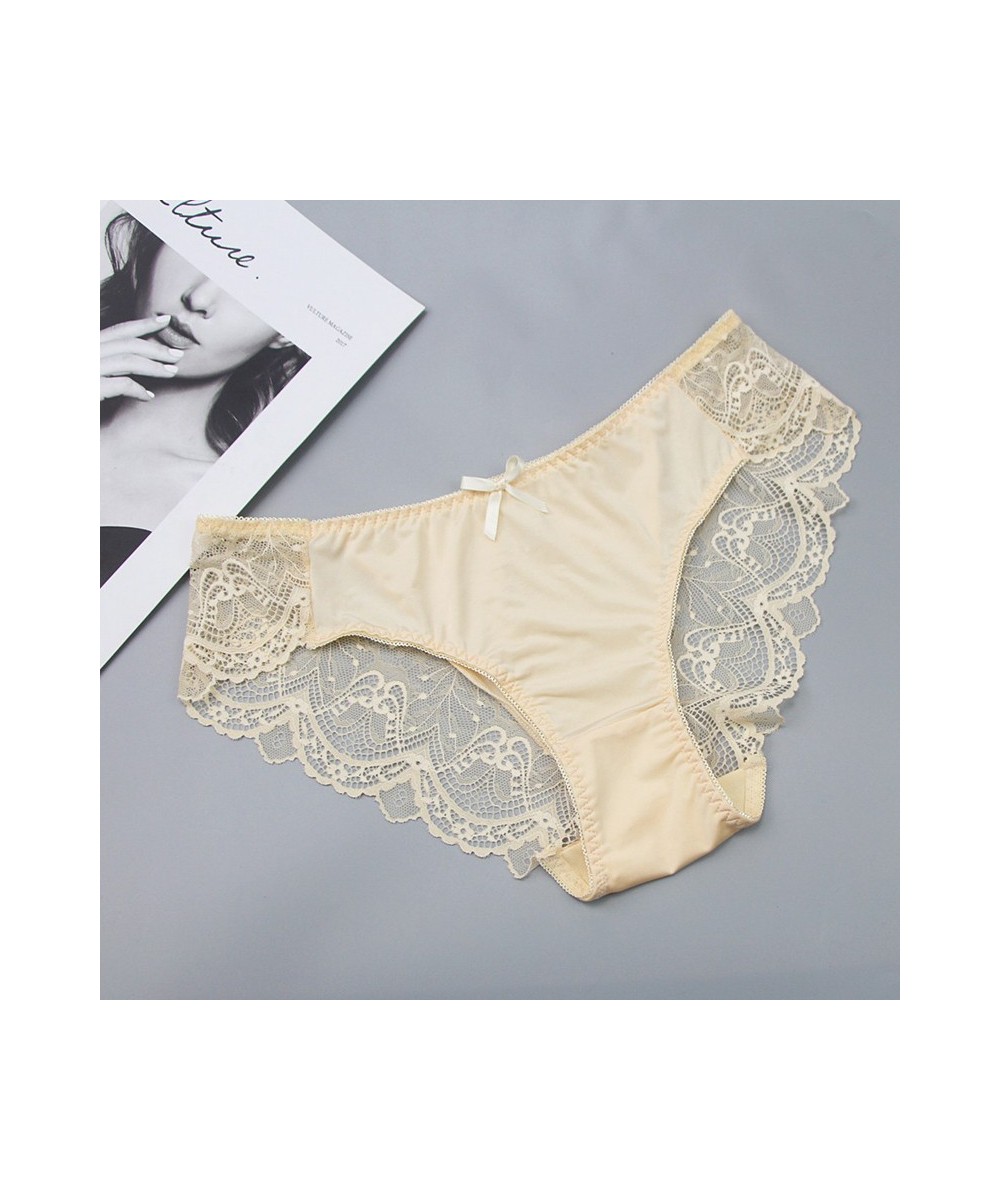 2022 Fashionable Womens Large Size XL XXL XXXL XXXXL Lace Panties Mid-Waist Ladies Thin Soft Underwear $15.09 - Underwear