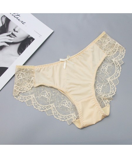 2022 Fashionable Womens Large Size XL XXL XXXL XXXXL Lace Panties Mid-Waist Ladies Thin Soft Underwear $15.09 - Underwear