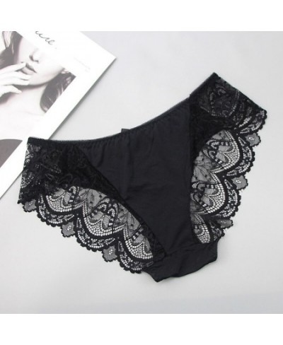 2022 Fashionable Womens Large Size XL XXL XXXL XXXXL Lace Panties Mid-Waist Ladies Thin Soft Underwear $15.09 - Underwear