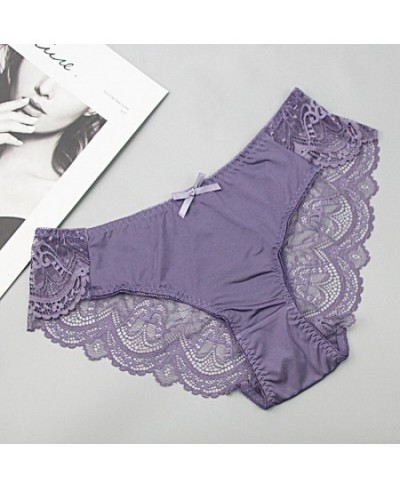 2022 Fashionable Womens Large Size XL XXL XXXL XXXXL Lace Panties Mid-Waist Ladies Thin Soft Underwear $15.09 - Underwear