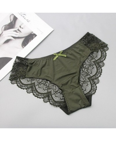 2022 Fashionable Womens Large Size XL XXL XXXL XXXXL Lace Panties Mid-Waist Ladies Thin Soft Underwear $15.09 - Underwear