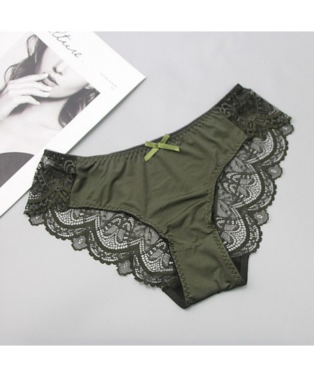 2022 Fashionable Womens Large Size XL XXL XXXL XXXXL Lace Panties Mid-Waist Ladies Thin Soft Underwear $15.09 - Underwear