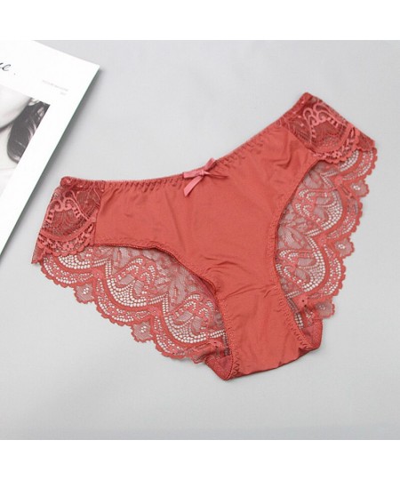 2022 Fashionable Womens Large Size XL XXL XXXL XXXXL Lace Panties Mid-Waist Ladies Thin Soft Underwear $15.09 - Underwear