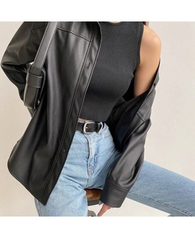 Spring New Leather Jackets for Women Black Small PU Leather Lapel Coat Europe American Women's Vintage Motorcycle Bomber Jack...