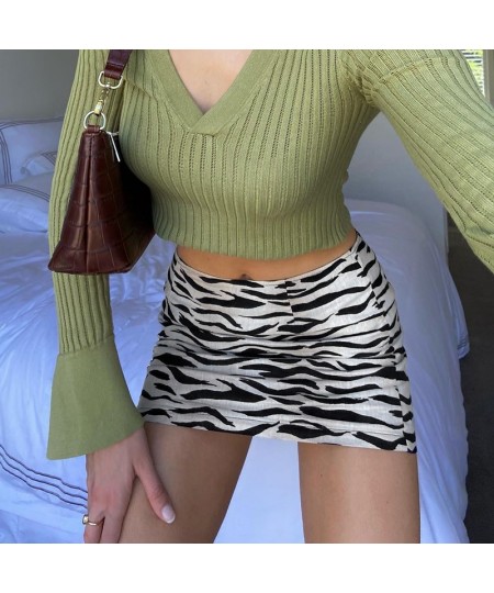 Sexy Zebra Print Stretch Tight-fitting Hip Skirt European and American Style 2023 Women's New Skirt Skirt $26.60 - Skirts