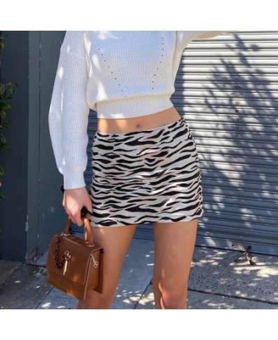 Sexy Zebra Print Stretch Tight-fitting Hip Skirt European and American Style 2023 Women's New Skirt Skirt $26.60 - Skirts