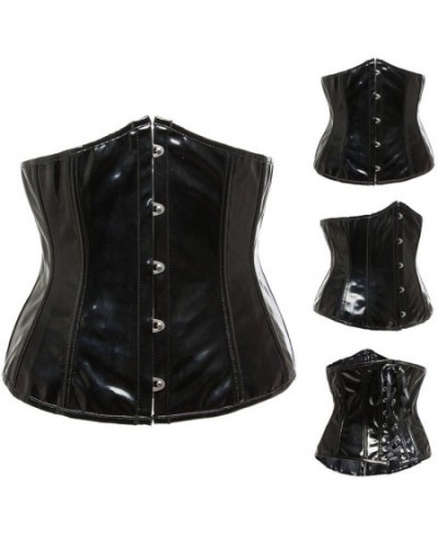 PU Leather Steampunk Corset Waist Trainer Corset Polyester WOMEN Bustiers & Corsets $38.21 - Underwear