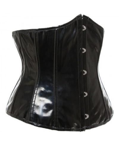 PU Leather Steampunk Corset Waist Trainer Corset Polyester WOMEN Bustiers & Corsets $38.21 - Underwear