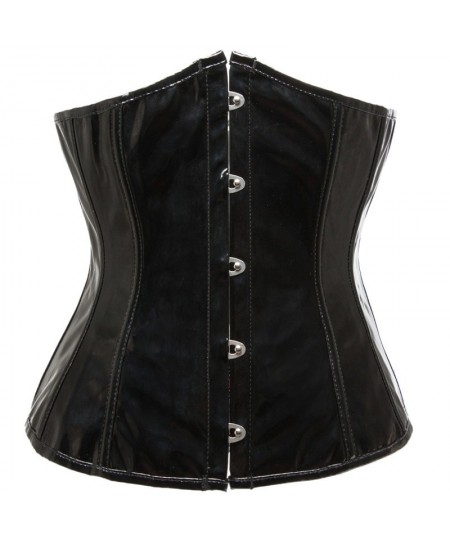 PU Leather Steampunk Corset Waist Trainer Corset Polyester WOMEN Bustiers & Corsets $38.21 - Underwear