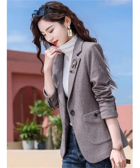 Blazer Women Spring and Autumn Casual Ladies Woolen Suit Jacket Female Design Sense Elegant Blouser Chaqueta De Traje 2022 Ne...