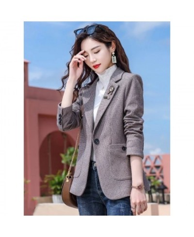 Blazer Women Spring and Autumn Casual Ladies Woolen Suit Jacket Female Design Sense Elegant Blouser Chaqueta De Traje 2022 Ne...