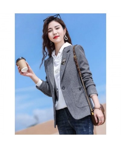 Blazer Women Spring and Autumn Casual Ladies Woolen Suit Jacket Female Design Sense Elegant Blouser Chaqueta De Traje 2022 Ne...