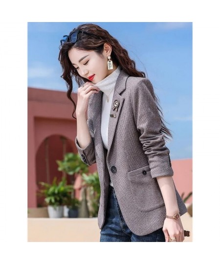 Blazer Women Spring and Autumn Casual Ladies Woolen Suit Jacket Female Design Sense Elegant Blouser Chaqueta De Traje 2022 Ne...