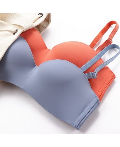 Underwear Women's Anti-skid Summer Thin Seamless Smooth Bra Gathers Girls Without Steel Ring Japanese $17.46 - Underwear