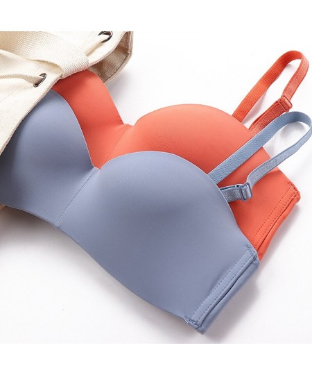 Underwear Women's Anti-skid Summer Thin Seamless Smooth Bra Gathers Girls Without Steel Ring Japanese $17.46 - Underwear