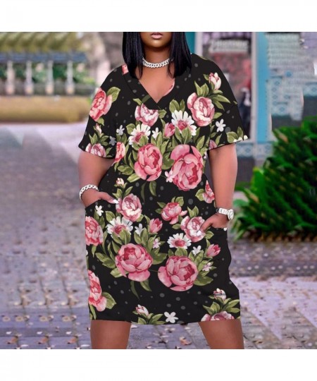 Summer Women Floral Dress Party Even Casual Bohemian Beach Dresses Women Fashion ELegant Midi Dress Femme Sexy Sundress V-Nec...