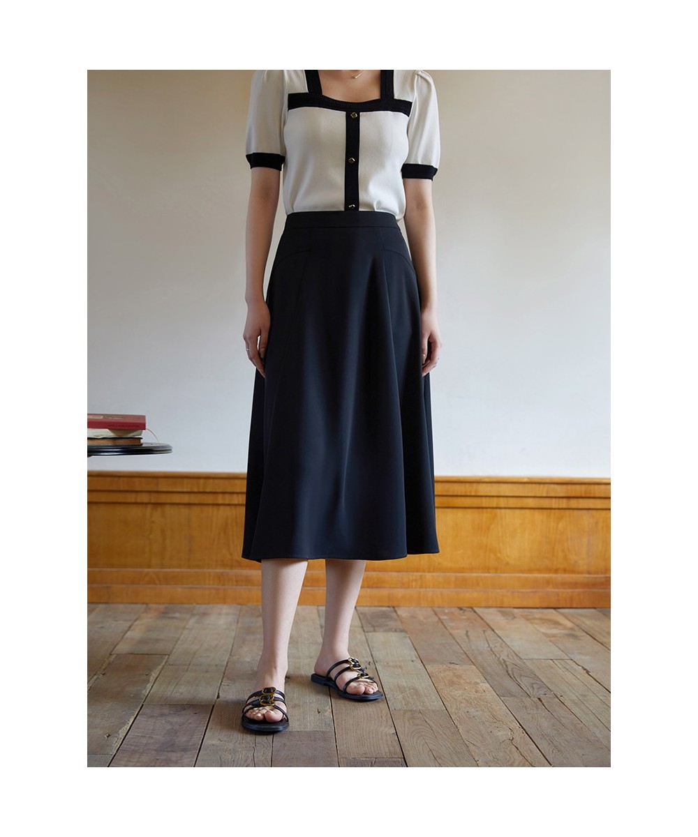 French Elegant Structure Split Skirt for Women Summer Commuting Office Lady High Waist Slimming Thin Umbrella Skirt Female $7...