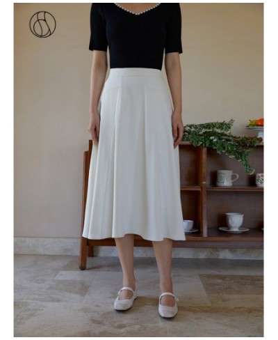 French Elegant Structure Split Skirt for Women Summer Commuting Office Lady High Waist Slimming Thin Umbrella Skirt Female $7...