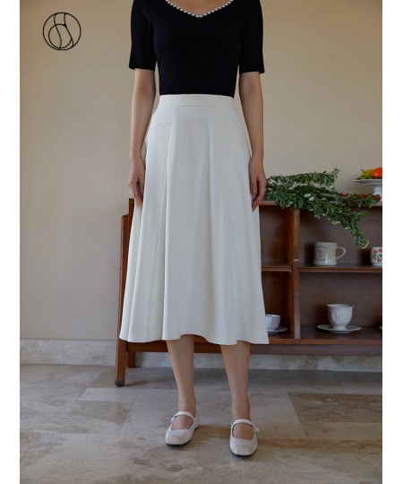 French Elegant Structure Split Skirt for Women Summer Commuting Office Lady High Waist Slimming Thin Umbrella Skirt Female $7...