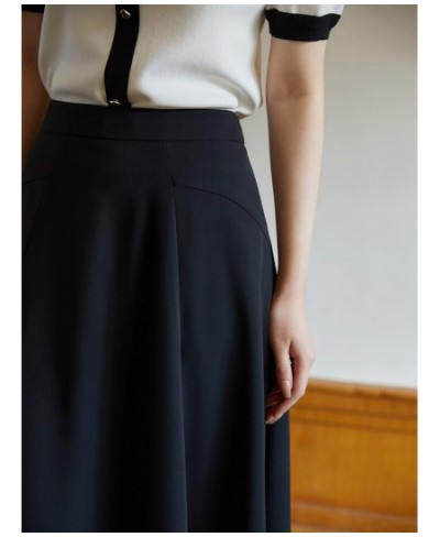 French Elegant Structure Split Skirt for Women Summer Commuting Office Lady High Waist Slimming Thin Umbrella Skirt Female $7...