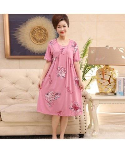 Elegant Floral Women Modal Cotton Long Nightgowns Sleepshirts Summer Home Dress Sleepwear Comfortable Nightdress Indoor $35.7...