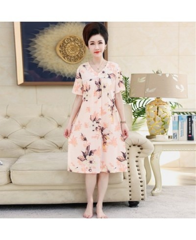 Elegant Floral Women Modal Cotton Long Nightgowns Sleepshirts Summer Home Dress Sleepwear Comfortable Nightdress Indoor $35.7...