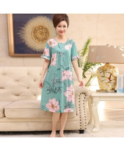 Elegant Floral Women Modal Cotton Long Nightgowns Sleepshirts Summer Home Dress Sleepwear Comfortable Nightdress Indoor $35.7...