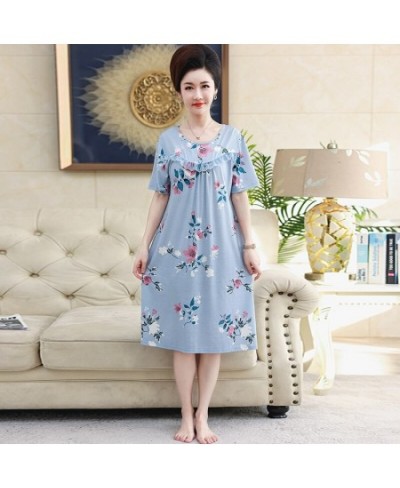 Elegant Floral Women Modal Cotton Long Nightgowns Sleepshirts Summer Home Dress Sleepwear Comfortable Nightdress Indoor $35.7...