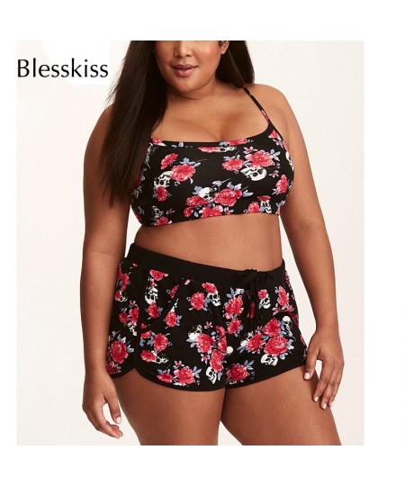 High Waist Swimsuit Bikini 2023 Plus Size Swimwear Women Large Bathing Suit With Shorts Swimming Suit For Ladies 5XL $35.74 -...