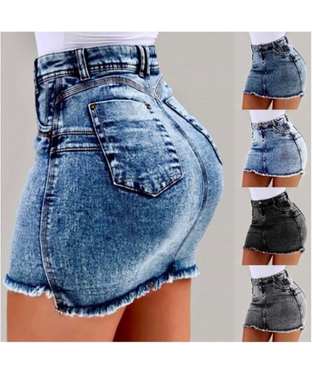 2023 New European and American Women's Denim Skirts Sexy High Waist Denim Hip Skirt Woman Y2k Black Skirt 4 Colors 6 Sizes $3...