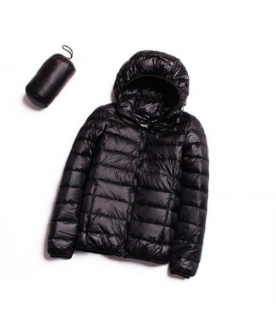 Women's Winter Ultra Light Down Jackets Hooded Slim Packable Down Coats Lady Autumn Winter Down Parkas Woman Outerwear $41.22...