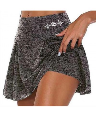 Women 2 In 1 Tennis Butt Scrunch Skirted Running Shorts Quick Dry Fake Skirt Sexy Gym Workout Short Pants Yoga Short Dress $2...