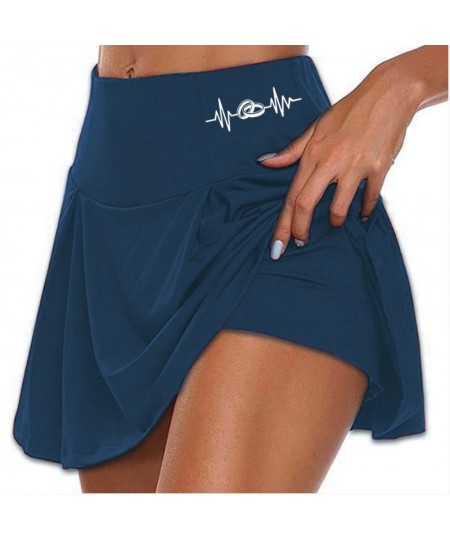 Women 2 In 1 Tennis Butt Scrunch Skirted Running Shorts Quick Dry Fake Skirt Sexy Gym Workout Short Pants Yoga Short Dress $2...