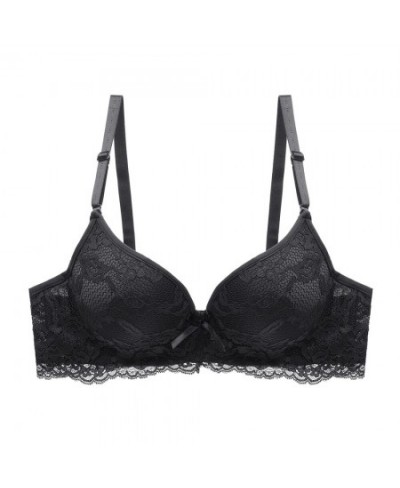 Sexy Deep V Bra Foam Cup Bras Push Up Brassiere Floral Lace Padded Push Up Lingerie Underwear for Women $21.24 - Underwear