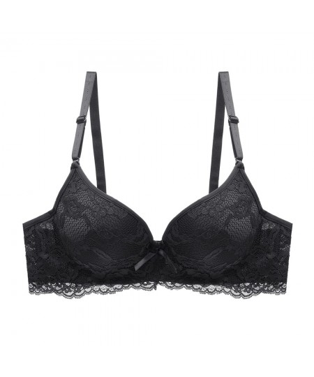 Sexy Deep V Bra Foam Cup Bras Push Up Brassiere Floral Lace Padded Push Up Lingerie Underwear for Women $21.24 - Underwear