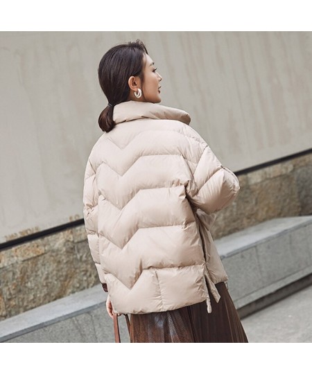 Women Winter Down Jacket Warm Big Pockets Light 90% White Duck Down Coat Loose Outwear $79.24 - Jackets & Coats