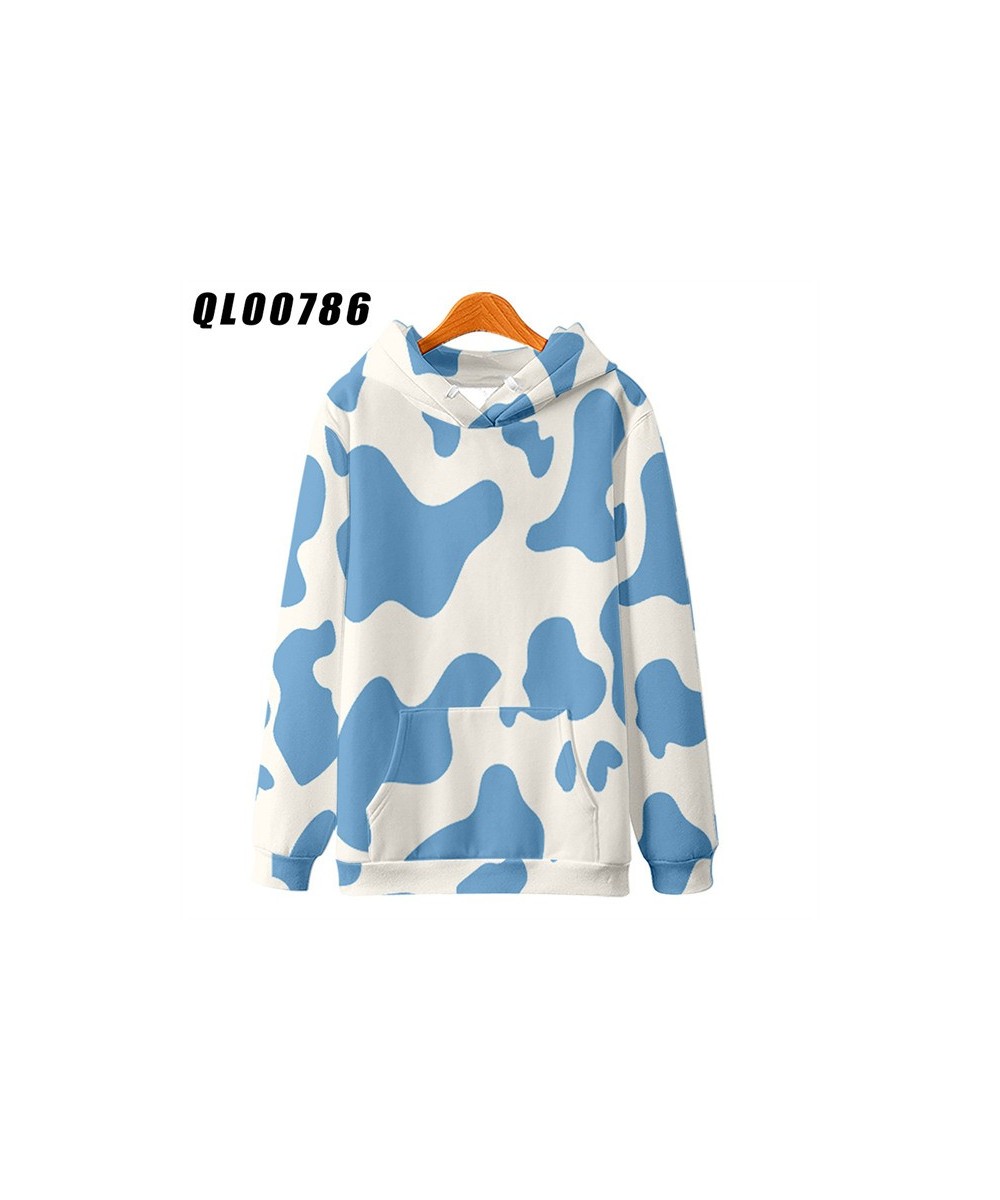 Fashion Black White Cow Pattern Print Hoodie Women Men Long Sleeve Sweatshirt Hoodies Casual Harajuku Jackets Coat $39.74 - H...